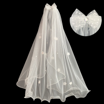 White Head Yarn Short SHAKE SOUND THE SAME LADY BRIDAL HEAD YARN HEADWEAR SUPERSENSSEN ENSEMBLE RED PHOTO PROP