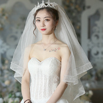 Head yarn bridal headwear ultra-sensual ensembles net red photo props main wedding dresses minimalist nemesis red pompon short headwear