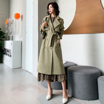 Sandro Beytagh Hepburn style mid-length windbreaker temperament double-breasted loose casual drape jacket womens clothing