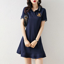 Sandro Beytagh new French sweet age-reducing diamond-encrusted bee badge retro ruffle dress female