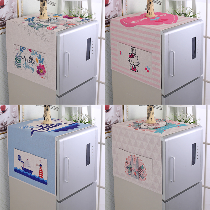 Washing machine anti-dust cover cloth fridge single double door waterproof roller-proof dust cover cover cloth cover dust-proof cloth