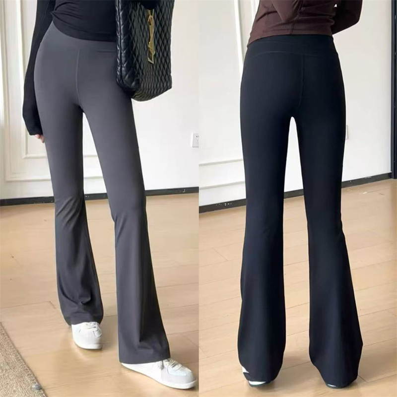 High-Waisted, Butt-Lifting, Flared Yoga Pants, Sports Elastic Women's Spring/Summer Fitness Shark Pants, Same Style as the Expensive Brand
