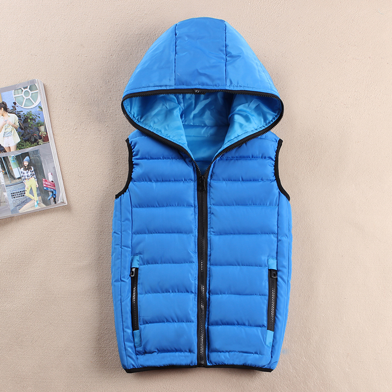 Mùa thu và mùa đông các cặp vợ chồng xuống áo vest cotton nam và nữ cha mẹ-con lớn dày áo trùm đầu thanh niên vest vest áo đôi nam nữ