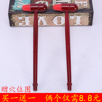 Wooden massage hammer red wooden hammer foot bottom beating fitness hammer back Meridian small hammer foot bath beating stick device