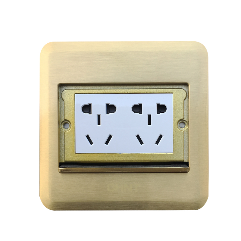 Chint floor socket 10 holes Hidden NED3 phone computer double network cable Single computer single phone ground plug