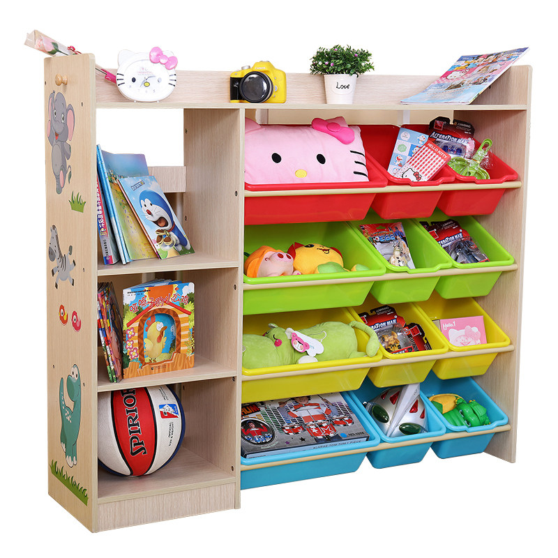 Bookcase Bookshelf Multifunctional children's toy rack storage