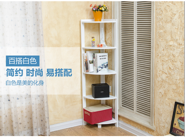 Khung góc đơn giản khung góc phòng khách trang trí khung góc khung tầng năm tầng lưu trữ giá tam giác kệ sách - Kệ kệ 3 tầng