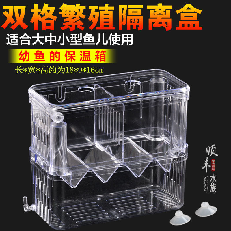 Peacock fish breeding box fish tank isolation hatching box tropical fish small fish special size isolation box hatching spawning room