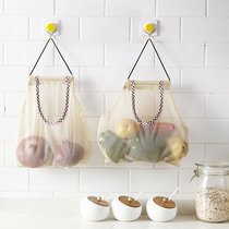 Japanese style enlarged garlic ginger storage wall-mounted kitchen garlic ginger bag Ginger storage bag Ginger onion garlic portable hanging bag