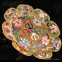 Cloisonné manza panba auspicious gold wire home supply manza panman chaluo tray Tibetan supplies about 18cm