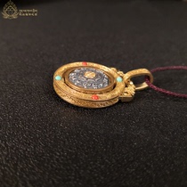 Tibetan Tibetan supplies s990 sterling silver Jiugong Bagua brand twelve zodiac signs men and women pendant