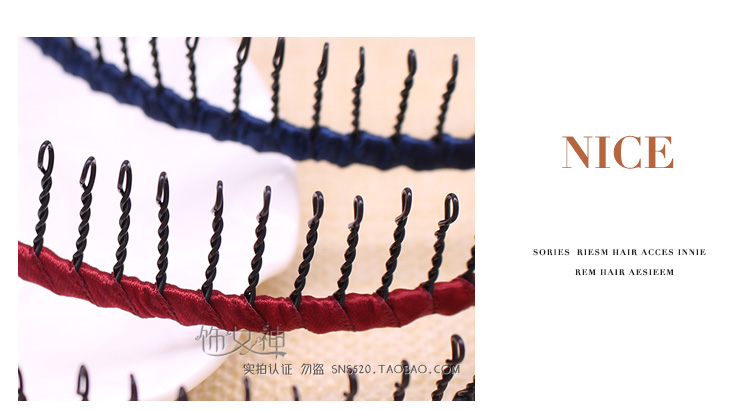 Hàn Quốc headband Mũ nón đơn giản Headband tóc Hairpin Trang điểm giặt headband với Comb Long Skid Hair Band - Phụ kiện tóc kẹp tóc dài