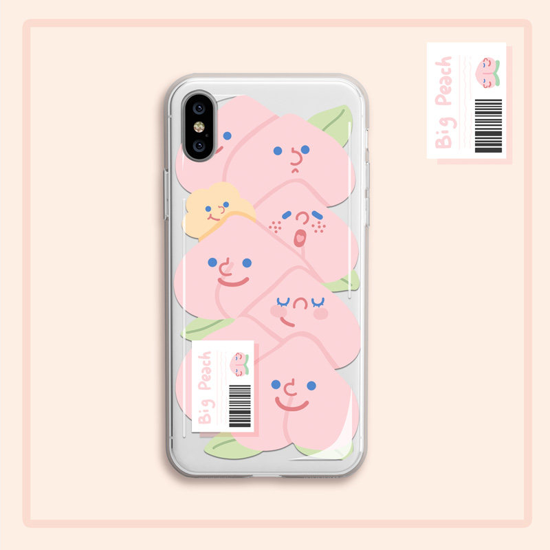 Solo and row original suitable for peach apple 12pro mobile phone protection shell 11 cute Huawei p30 silicone transparent soft shell