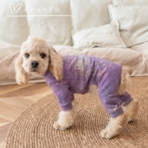 GINGERAIN COCKER SPANIEL TEDDY BEAR PHALAENOPSIS STARLING spring and autumn warm belly long legs four feet base shirt