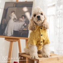 GINGERAIN COCKER SPANIEL DRESS TEDDY BEAR Bomei PET SPRING THIN DOG SHIRT SHIRT TRAVEL