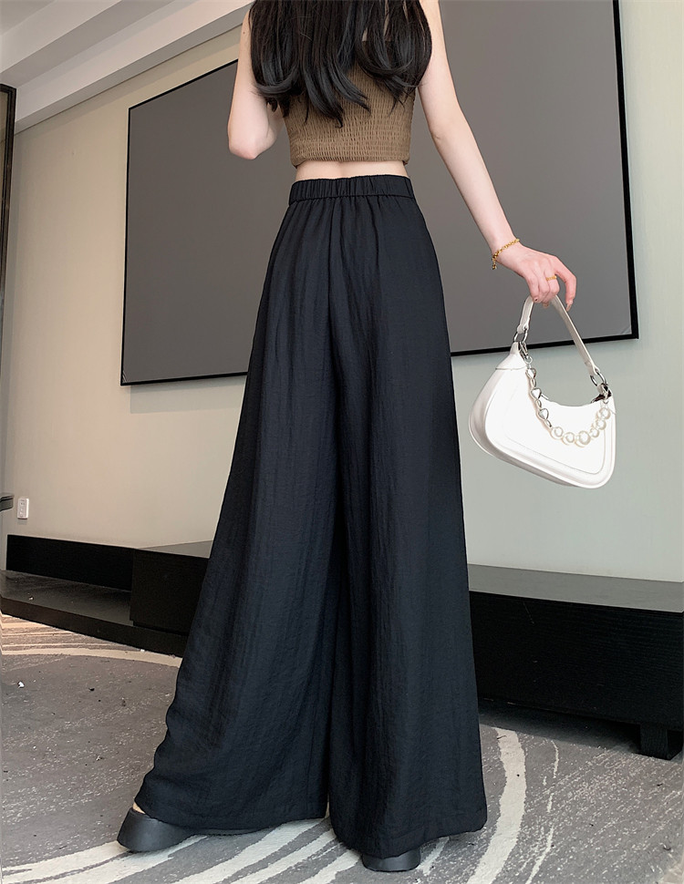 Летняя тонкая шелковая юбка, штаны, свободный крой, высокая талия 