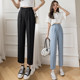 Ice silk pants women's summer thin section all-match slim high waist chiffon suit pants straight casual small cigarette pants