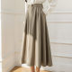 Temperament suit skirt women's mid-length summer 2023 new high-waist a-line skirt covering crotch showing thin big swing umbrella skirt