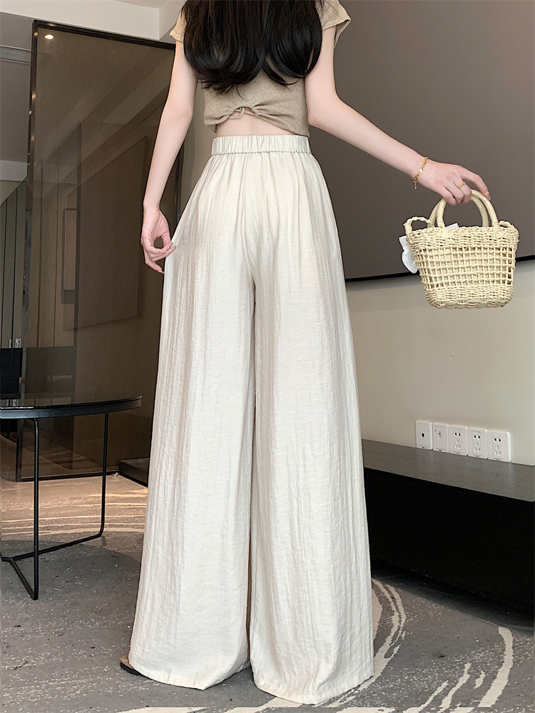 Летняя тонкая шелковая юбка, штаны, свободный крой, высокая талия 