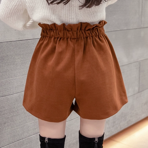 Шерстяные демисезонные шорты, леггинсы, базовые сапоги для отдыха, штаны, 2025 года, высокая талия, А-силуэт, размер