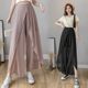 Chiffon wide-leg pants women's summer thin style casual hakama slim high waist straight leg nine-point pants