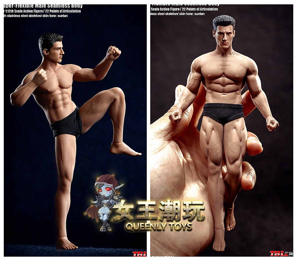 Spot TBLeague 1 12 Battery Muscle Men with Head Carved TM01A TM02A Mobile Puppet