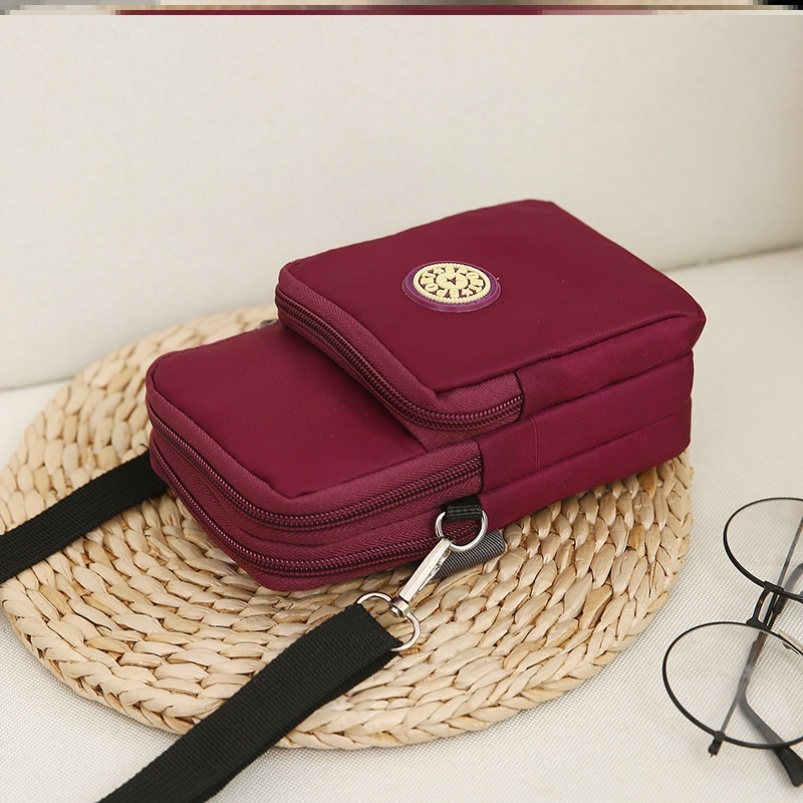 Elderly mobile phone hanging bag summer walk hanging neck crossback in the elderly mobile phone bag female mother style cross-body summer