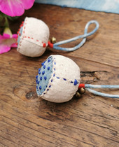 Cloth Edge Notes Art Necklace Handmade gift Fragrant Bag Lotus pendant Pendant Bag Pendant Fragrant with Carry-on Bag End of the Dragon Boat Festival