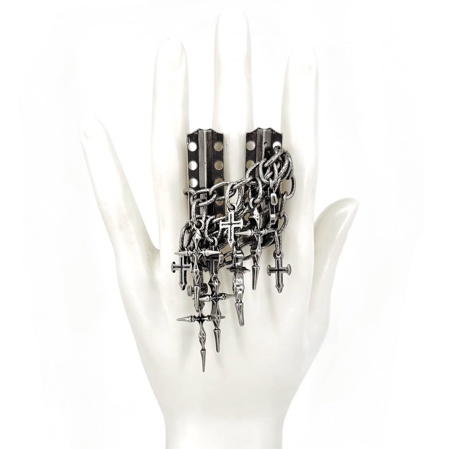 Iiimiii erosion metal series dark cross ring: death aesthetics 