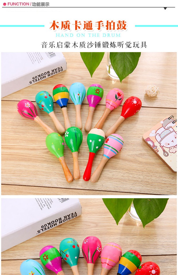 Bé sơ sinh bé sơ sinh giáo dục sớm cát nhỏ búa cát trứng đồ chơi lớn nhạc gỗ gõ gõ đồ chơi trẻ em