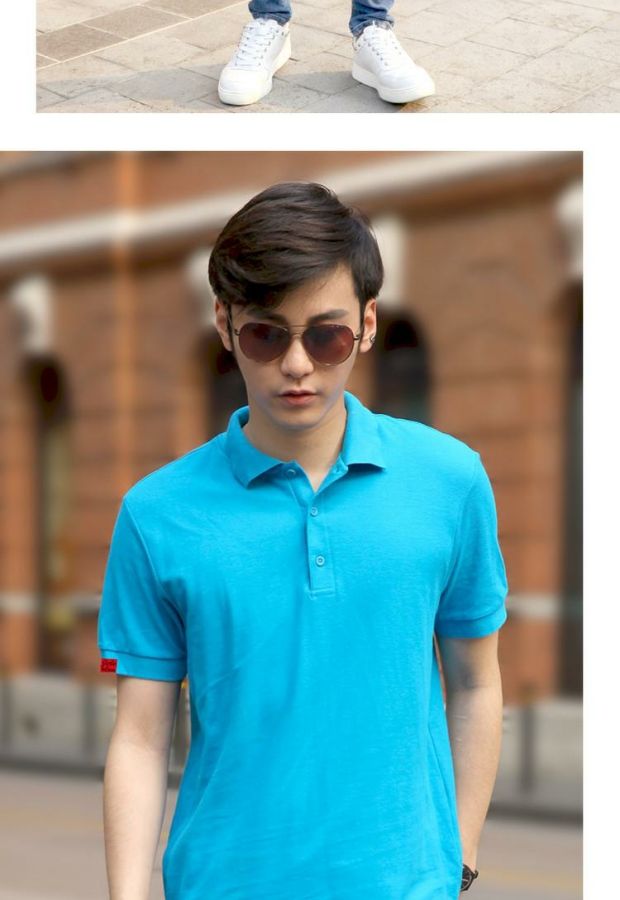 Jane bailun 2018 hè mới ve áo cotton ngắn tay áo thun nam size lớn trẻ trung đơn giản màu sắc áo sơ mi POLO áo polo nam hàng hiệu