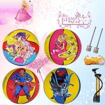 Barbie Princess No. 3 Basketball Superman Children Cartoon Ball Rubber Ball Kindergarten Pap Ball Practice Ball