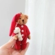 Красный медведь 11*6 см может быть подвешена