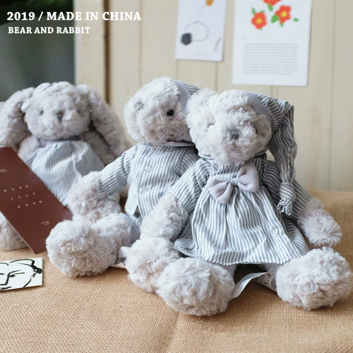 Пижама, плюшевый кролик, скандинавская тряпичная кукла, для влюбленных, подарок на день рождения