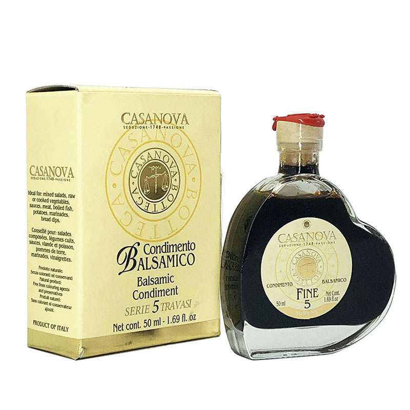 Italian original imported Casanova heart-shaped Modena grape balsamic vinegar 50ml Valentine's Day classic five-year-old