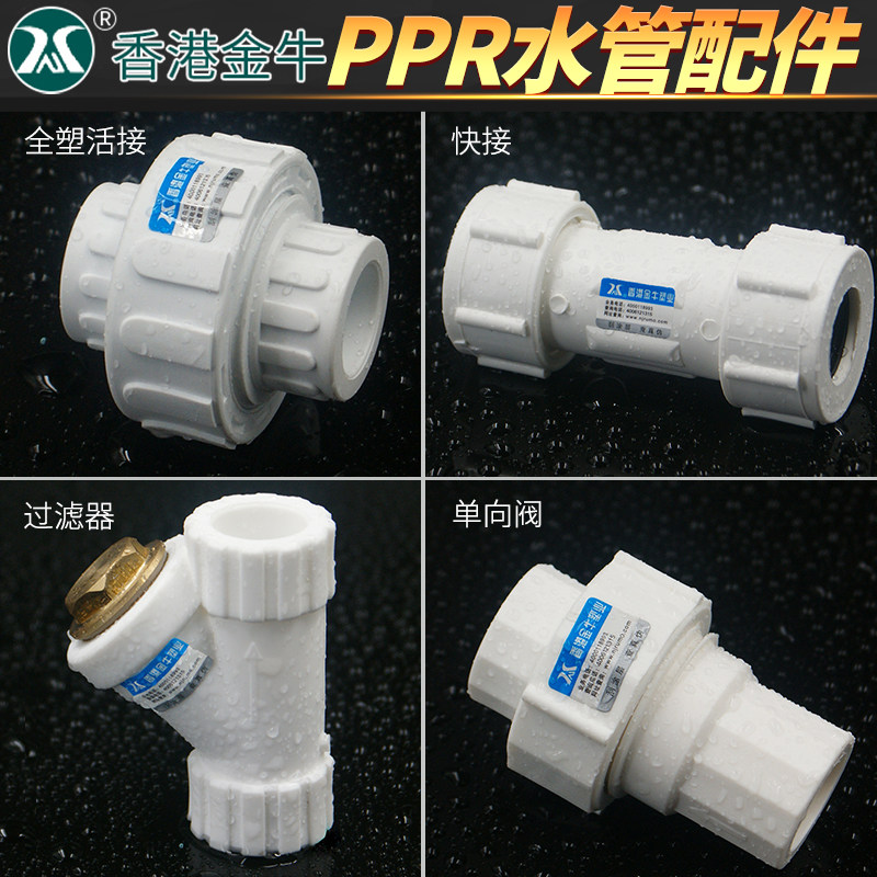 Hong Kong Taurus PPR four-pass bridge elbow one-way check valve filter hot melt quick joint movable joint