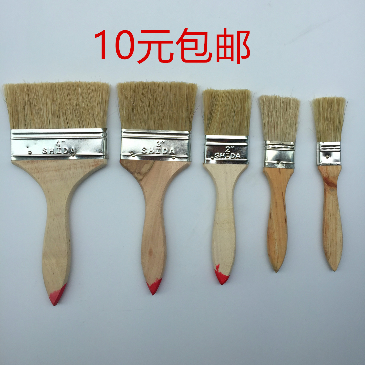 Paint Brush Mane Pig Hair Paint Straight Shank Marine Sweep Grey brush Brush Paint Sweep Gray brushed plate brush 1-10 inch