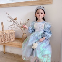 Girl Love Tha Princess Dresses Dresses Ice Chic Edge 2021 New Summer Kids Fish Dress Girl Dress Girl Fluffy Skirt