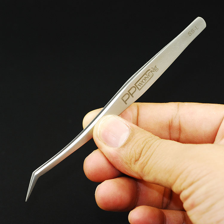 PPD SS-L Special Elbow Tweezers Non-Magnetic Acid Resistant Stainless Steel Tweezers