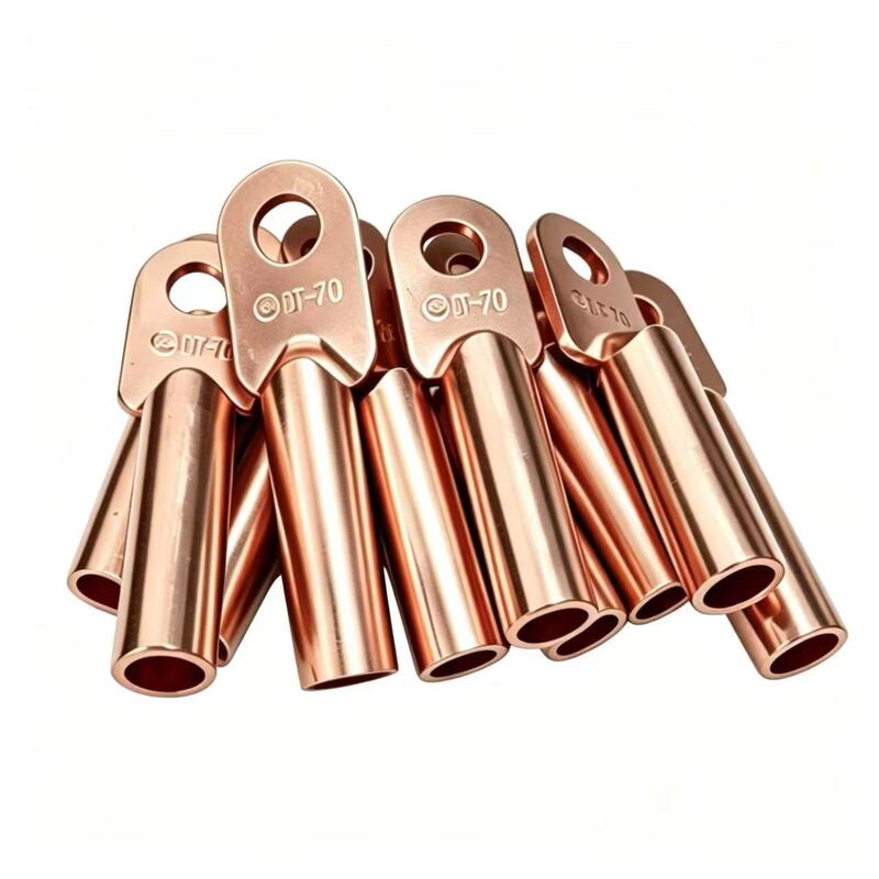Copper Dt Open-Ended Copper Lug Closed-Ended Terminal Cable Wire 2 Yuan Small Commodity Orange Hardware Accessories Free Shipping