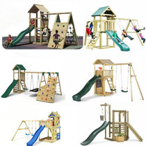 Childrens imported wooden kindergarten large park Finnish anti-corrosion wooden kindergarten slide swing climbing park