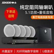 Shen Shen XT ceiling Horn set embedded ceiling mounted coaxial audio amplifier speaker home living room TV Bluetooth subwoofer hotel milk tea haircut shop roof indoor dedicated