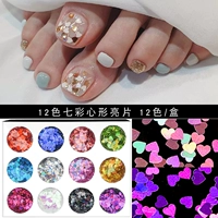 Лазерная форма сердца 12 цветов/коробка