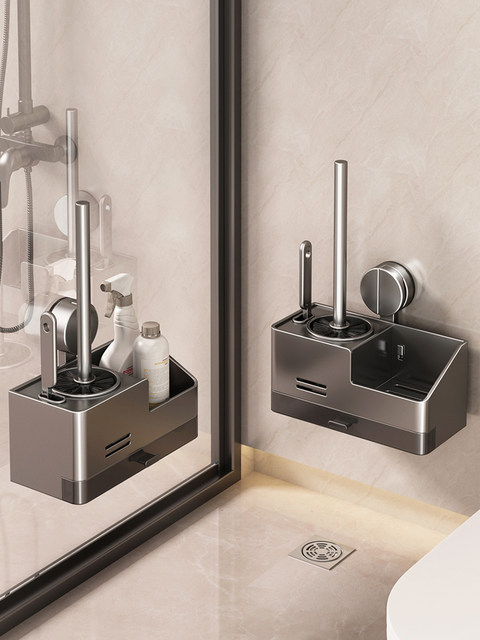 Suction Cup Toilet Brush for Home Use, No Dead Corners, 2025 New Model, Wall-Mounted Toilet Brush, Bathroom Cleaning Tool