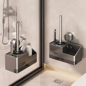 Suction Cup Toilet Brush for Home Use, No Dead Corners, 2025 New Model, Wall-Mounted Toilet Brush, Bathroom Cleaning Tool