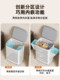 Dirty Clothes Basket for Home Use, High-Looking, Large Capacity, with Compartments, Wheeled Laundry Basket, Bathroom Clothes Storage Basket