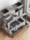 Stainless Steel Kitchen Knife Holder Storage Rack Countertop Knife Cutting Board Pot Lid Chopstick Holder Multifunctional Integrated Knife Storage