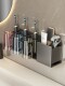 Toothbrush Holder Wall-Mounted No-Drill Bathroom Toothbrush Cup Mouthwash Cup Storage Family Electric Toothbrush Rack