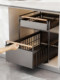 Kitchen cabinet pull basket sink storage rack multi-functional double-layer bowl and dish seasoning storage pull-pull layered shelf