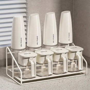 Seasoning Combination Set, Light Luxury High-End Seasoning Bottles, Kitchen Salt Seasoning Jar Storage Box, Oil Salt Msg Seasoning Box